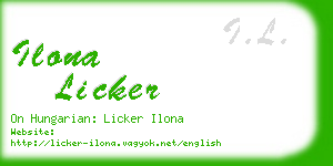 ilona licker business card